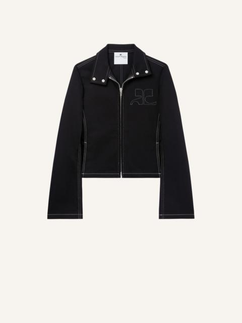 courrèges ICONIC TOPSTITCHED DENIM JACKET