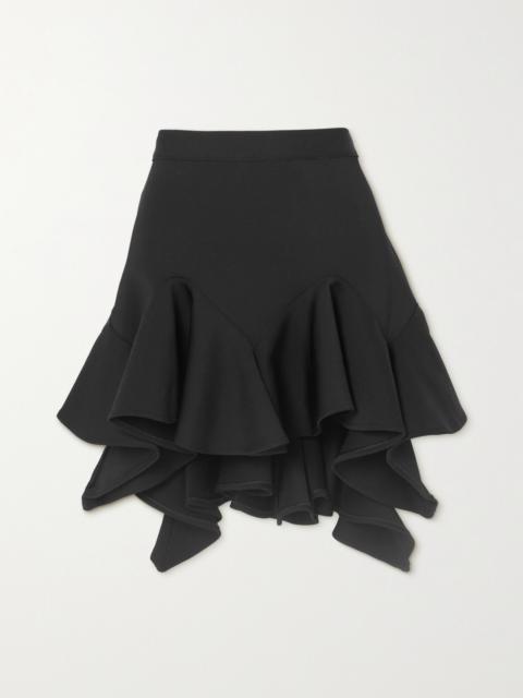 Givenchy Asymmetric Ruffled Stretch-jersey Mini Skirt