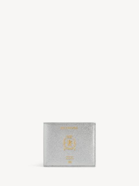 BALENCIAGA Men's Passport Square Folded Wallet in Silver