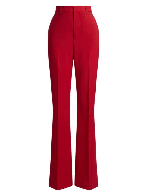 Ralph Lauren Women's Wrigley Crease-Front Wool-Blend Pants - Bright Red