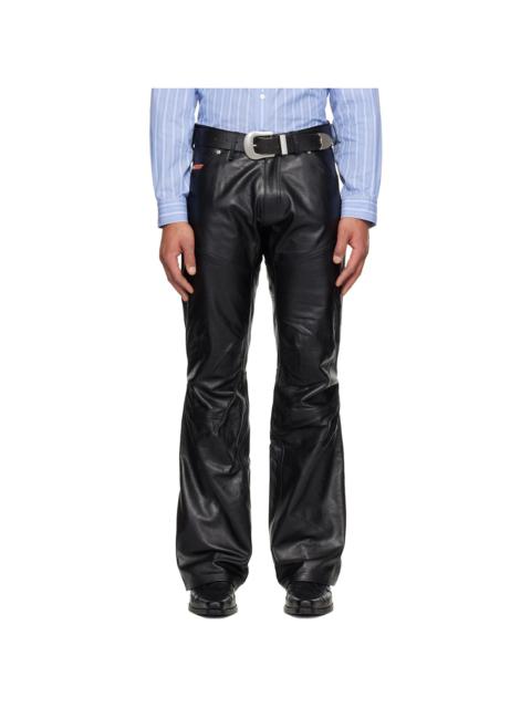 Martine Rose Black Boot Cut Utility Leather Pants