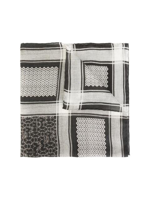 Givenchy contrast print scarf