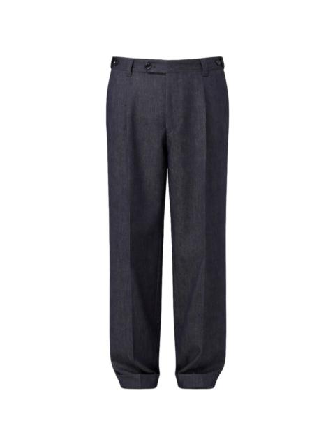 BOSS pleated cuffed trousers