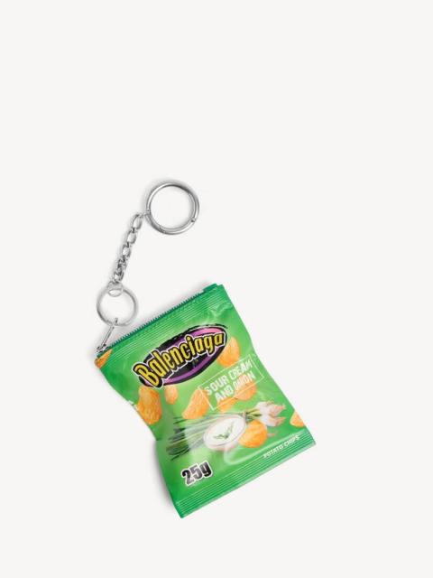 BALENCIAGA Keychain Chips Charm in Green