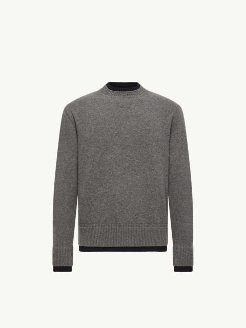 Moncler Leather Logo Wool & Cashmere Blend Sweater