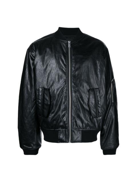 zip-up bomber jacket