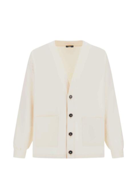 Herno boxy V-neck cotton cardigan