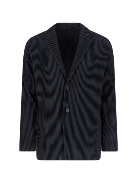 ISSEY MIYAKE SINGLE-BREASTED PLEATED BLAZER