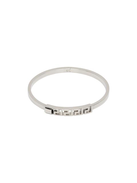 Silver Greca Cuff Bracelet