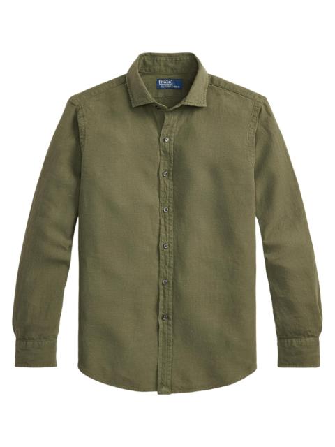 Polo Ralph Lauren Men's Linen Button-Front Shirt - New Olive