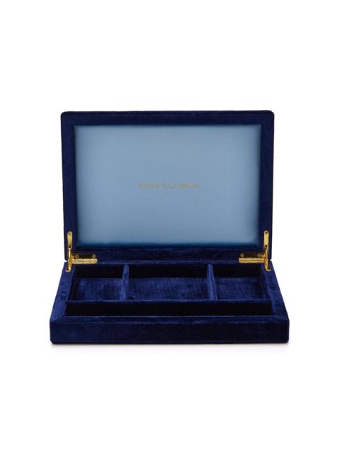 SOPHIE BILLE BRAHE Trésor Velvet Jewelry Box blue
