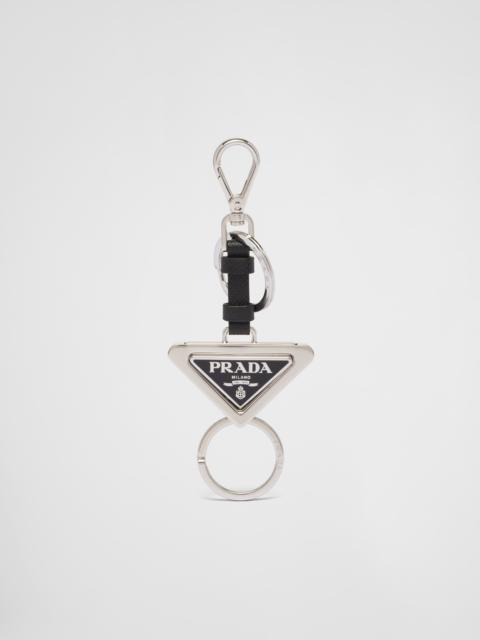 Prada Dividable leather and metal keychain