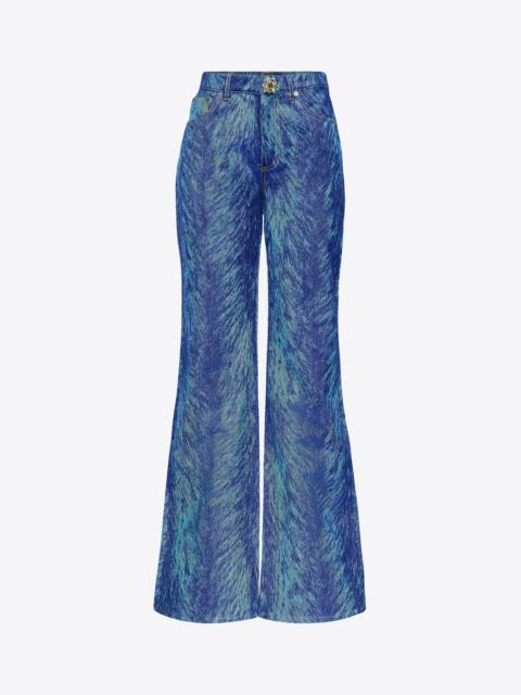 AREA CRYSTAL BUTTON FUR PRINTED JEANS