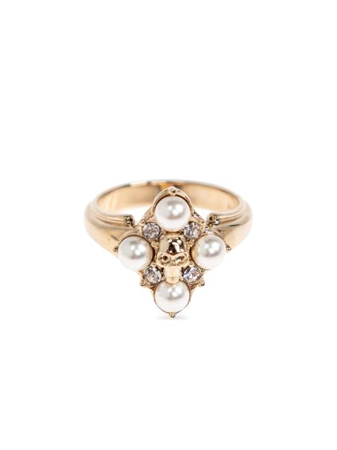 Alexander McQueen skull pearl ring