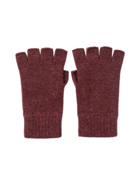 Johnstons of Elgin Fingerless Purple Cashmere Gloves