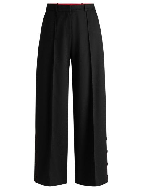 HUGO HUGO X LES BENJAMINS RELAXED-FIT TROUSERS IN JACQUARD FABRIC