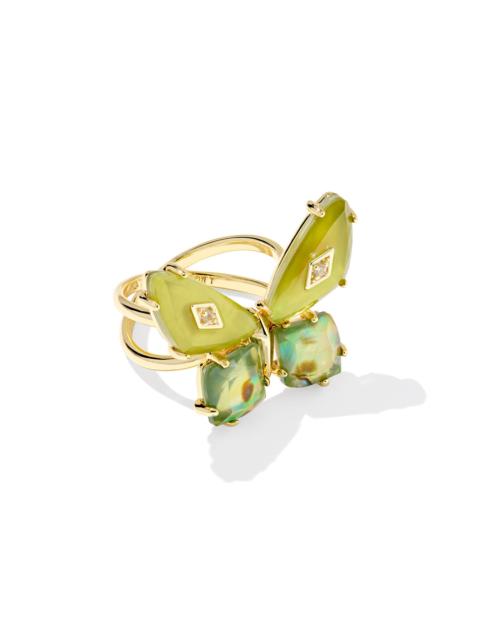 KENDRA SCOTT Bianca Butterfly Gold Cocktail Ring