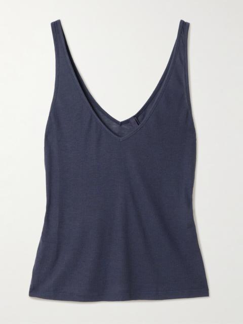SKIMS V Neck Ribbed Jersey Tank