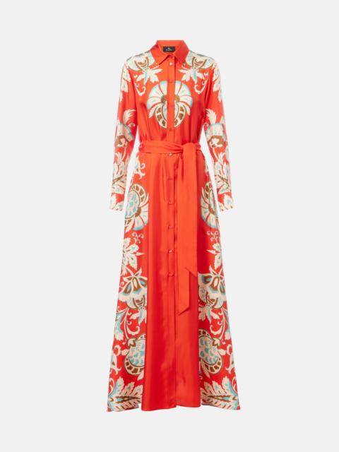 Etro Printed silk shirt dress
