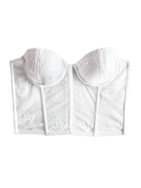 Fleur du Mal Women's Bouquet Lace Bustier Top - Snow