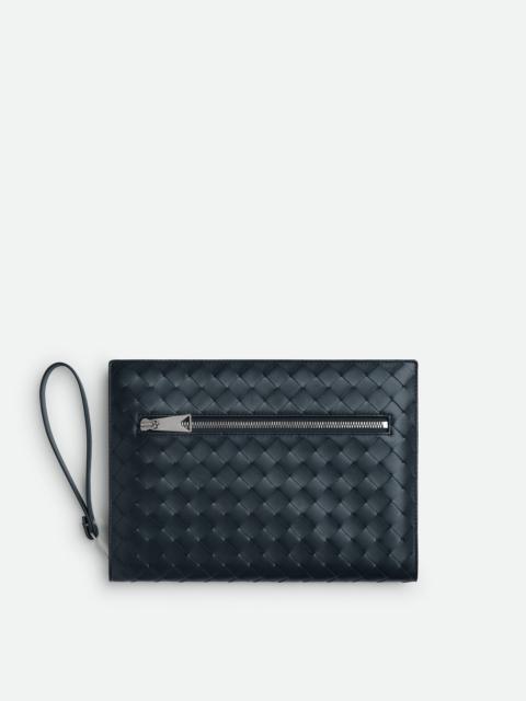 Bottega Veneta Small Intrecciato Document Case With Wristlet
