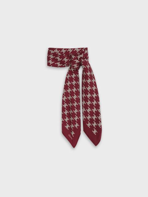CELINE 'TRIOMPHE' SIGNATURE-PRINT SQUARE IN SILK
