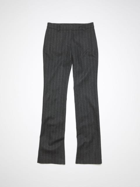 Pinstripe tailored trousers - Charcoal Grey