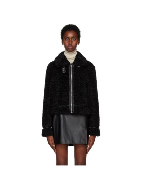 STAND STUDIO Black Audrey Faux-Fur Jacket