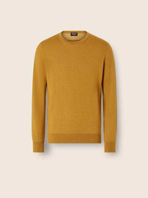 ZEGNA YELLOW CASHSETA CREWNECK