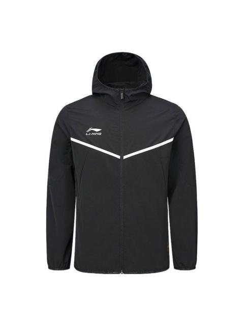 Li-Ning Li-Ning Logo Sports Full Zip Hooded Jacket 'Black' AFDR301-3