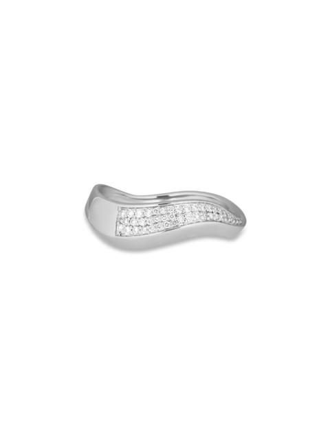 STONE AND STRAND LAB-Created Contour Silver Knife Edge Ring