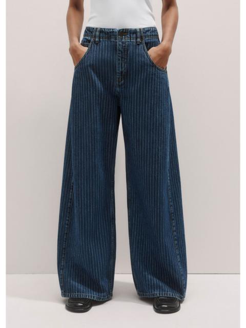 ME+EM Stripe Wide-Leg Jean