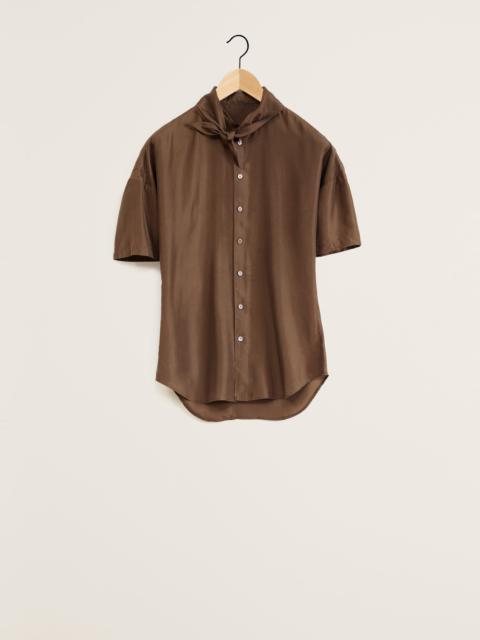 Lemaire SHORT SLEEVE FITTED SHIRT WITH SCARF