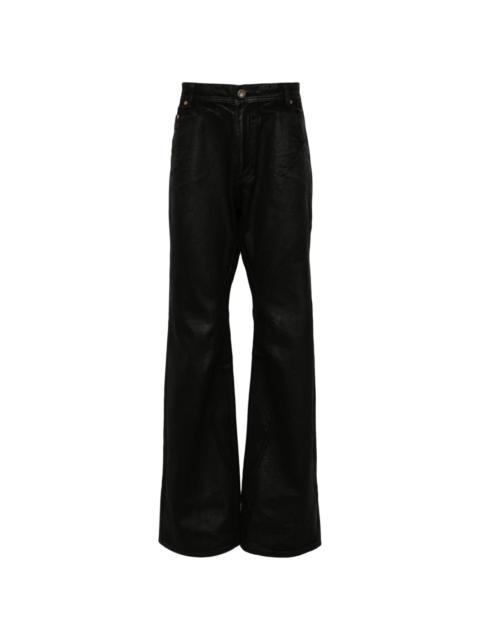 Andersson Bell coated mid-rise flared jeans