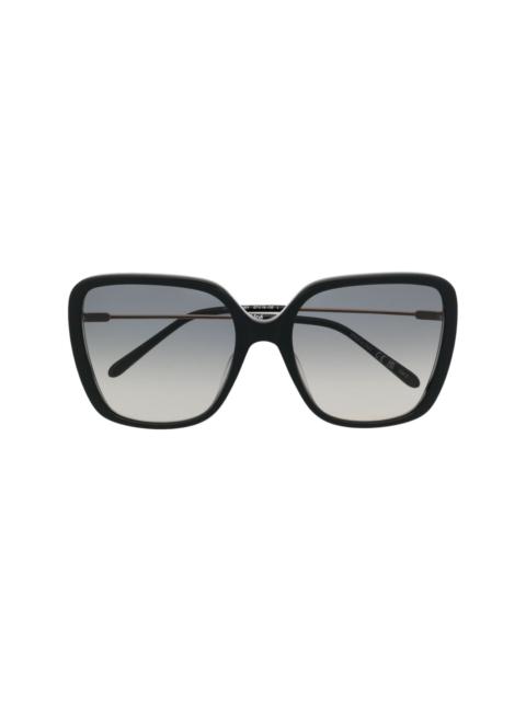 logo-engraved square-frame sunglasses