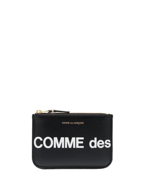 Comme Des Garçons Leather small logo-print pouch