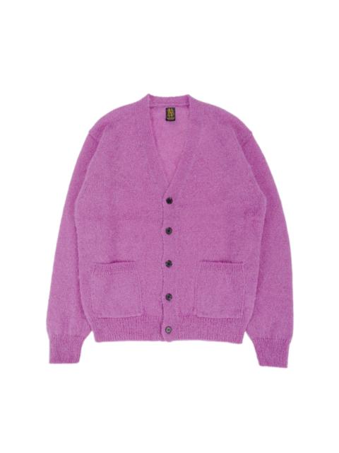 BATONER Pure Mohair V Cardigan Purple