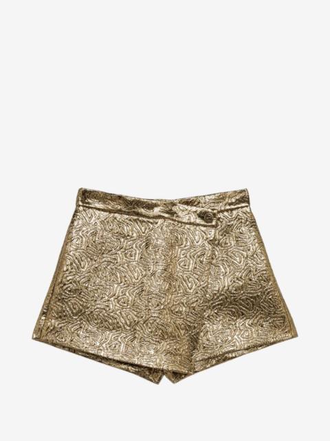 MSGM brocade-effect wrap shorts