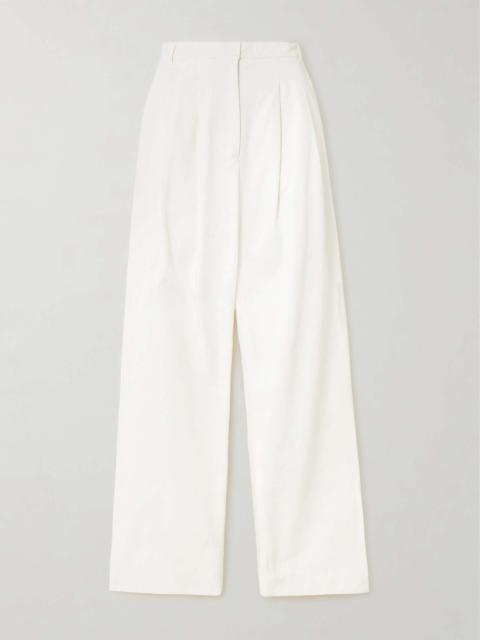 TOVE Liza pleated organic cotton wide-leg pants