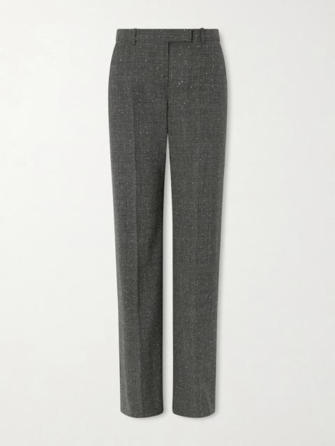 Alexander McQueen Prince Of Wales Wool Straight-leg Pants