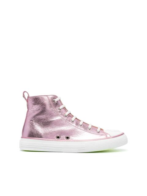 PHILIPP PLEIN Megastar laminated high-top sneakers