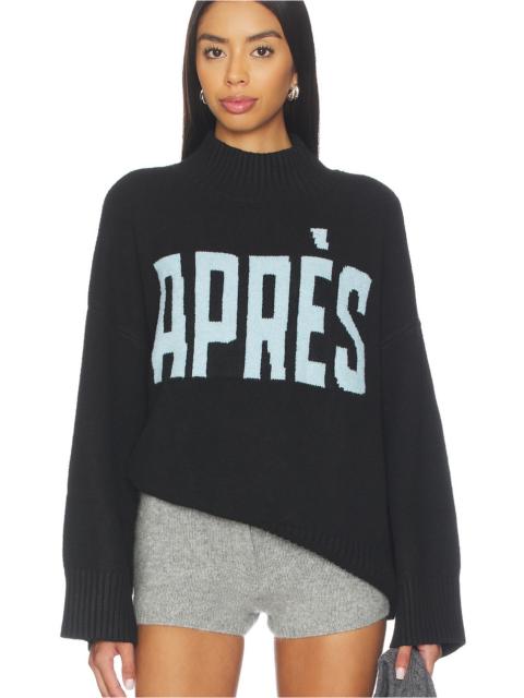 SANCTUARY Apres Intarsia High Mock Logo Sweater
