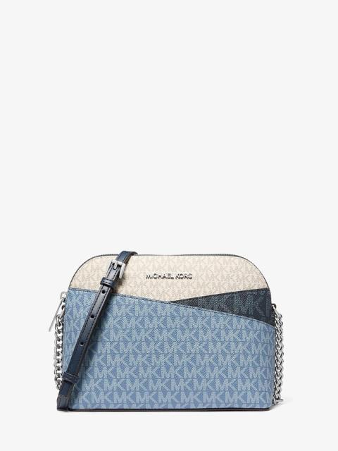 MICHAEL KORS Jet Set Travel Color-Block Signature Logo Crossbody Bag
