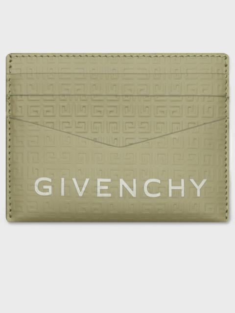 Givenchy CARD HOLDER IN CLASSIC 4G LEATHER - KHAKI