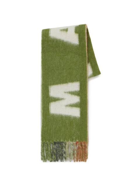 Marni embroidered-logo scarf