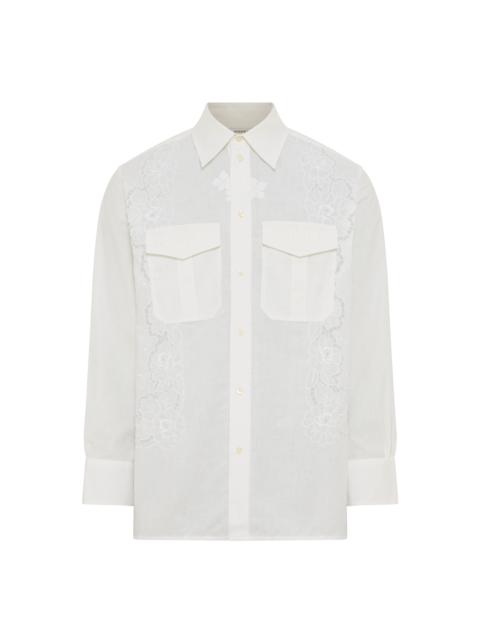 Marine Serre Upcycled Household Linen Twin Pocket Shirt