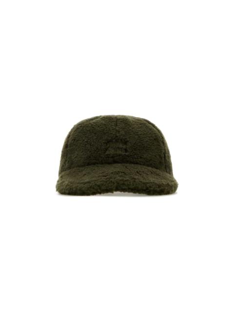 Miu Miu Olive Green Pile Baseball Cap