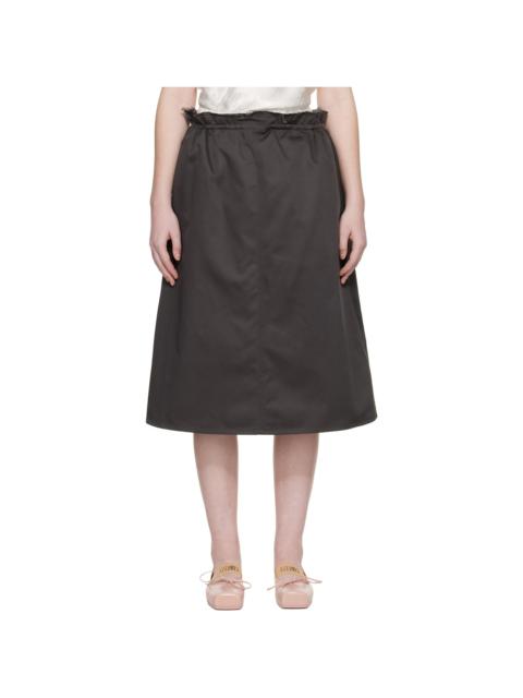 MM6 Maison Margiela Gray Long Skirt