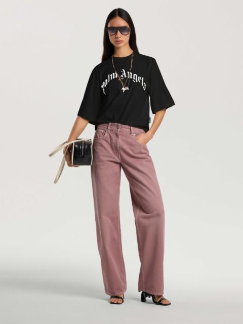 Palm Angels Curved Logo Boxy T-Shirt