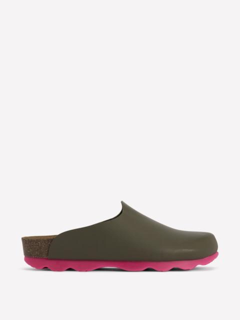 BODEN Lyla Colour Block Clogs-Khaki/Pink